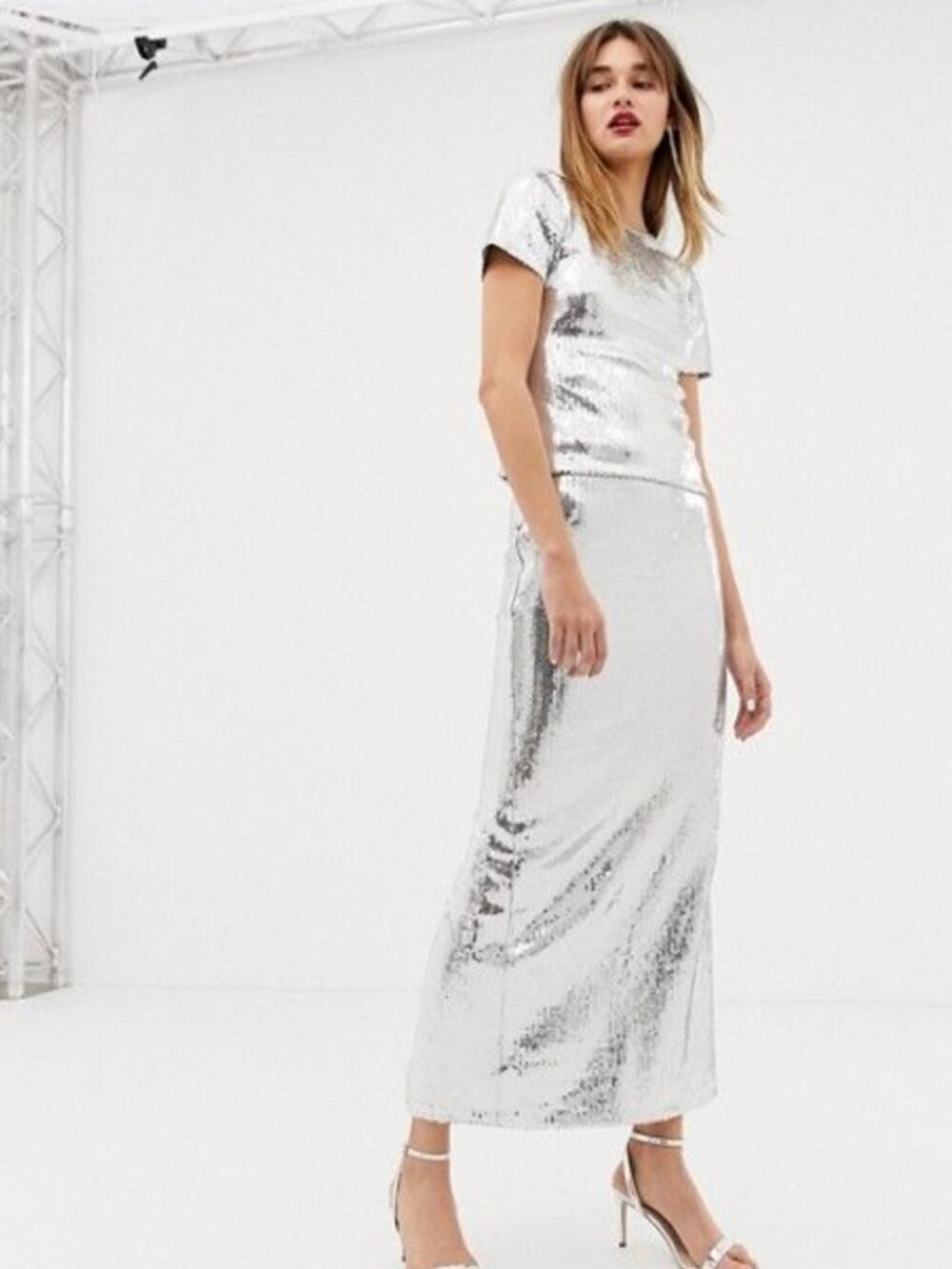 Ashish x Warehouse Sequin Pencil Skirt fits US 2-4 - UK Size 8